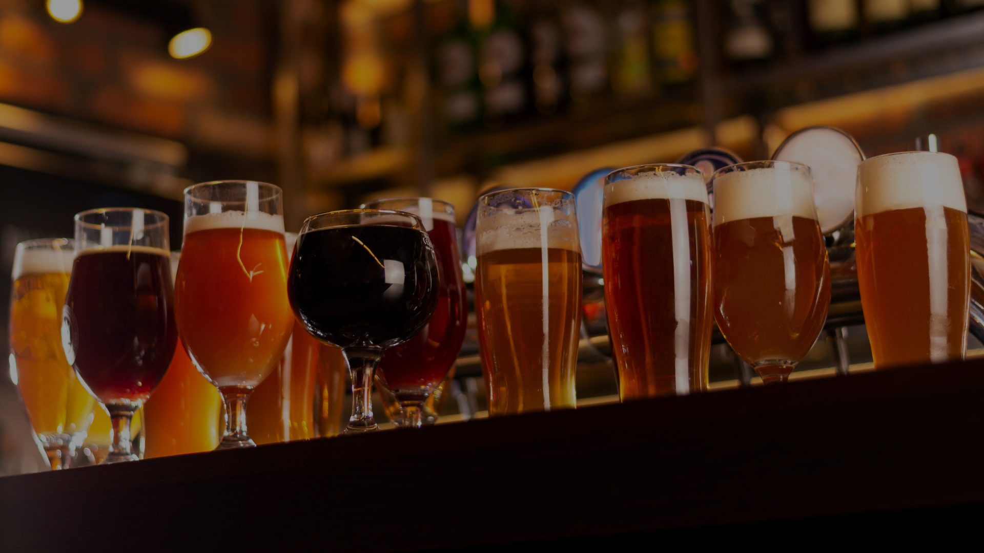 Craft beer selection